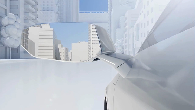 Animation of Exfinity Outside Mirror on a vehicle