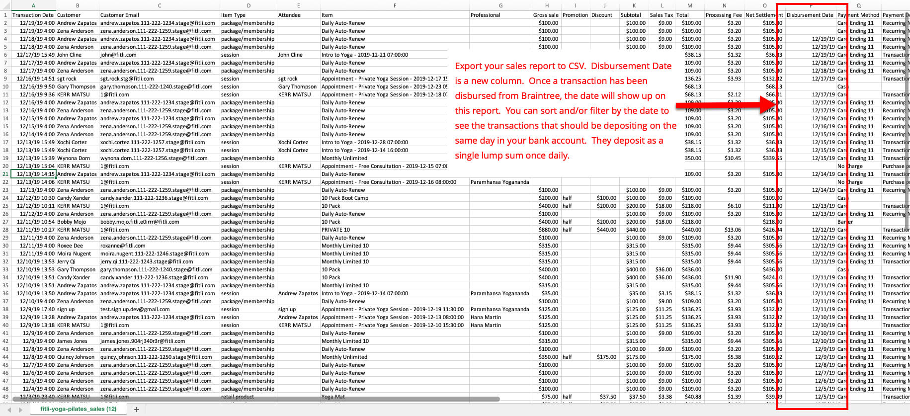 fitli disbursement dates