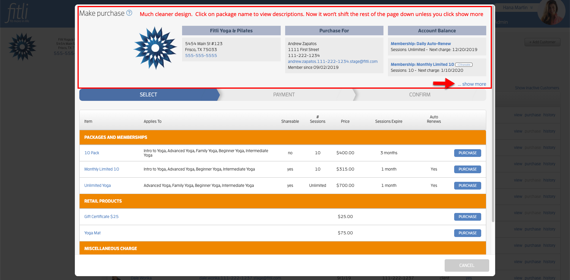 fitli purchase flow redesign