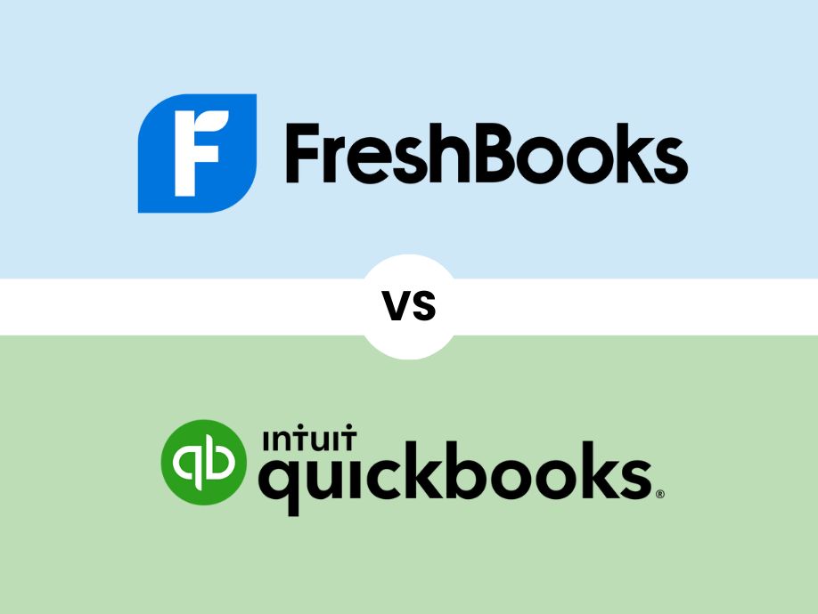 an image showing freshbooks vs quickbooks