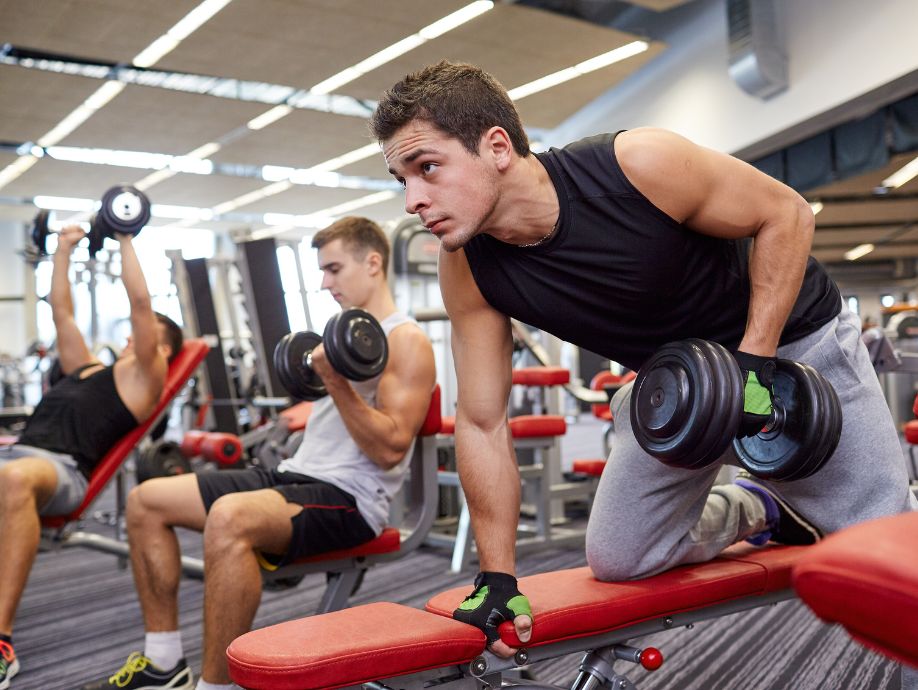 people working out at the gym