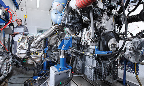 Testing equipment in a manufacturing facility