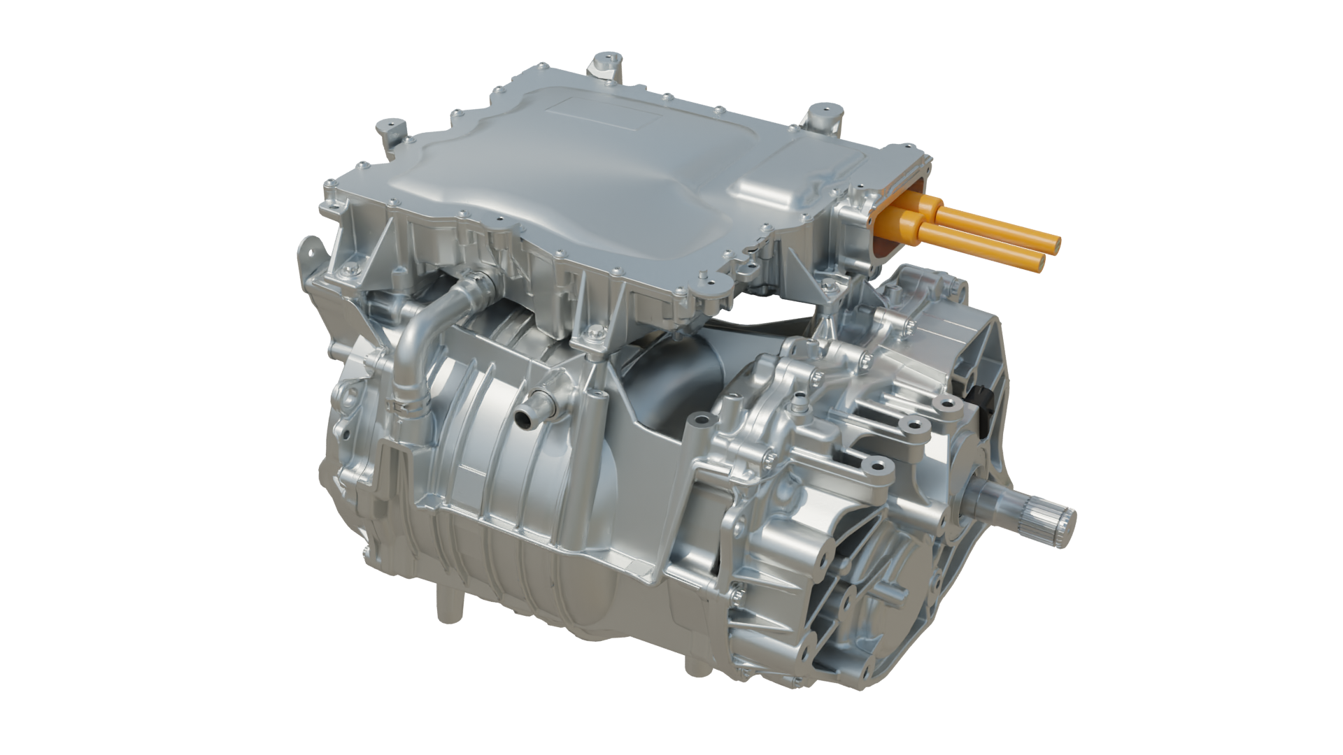 Electric vehicle drive unit with integrated motor and transmission