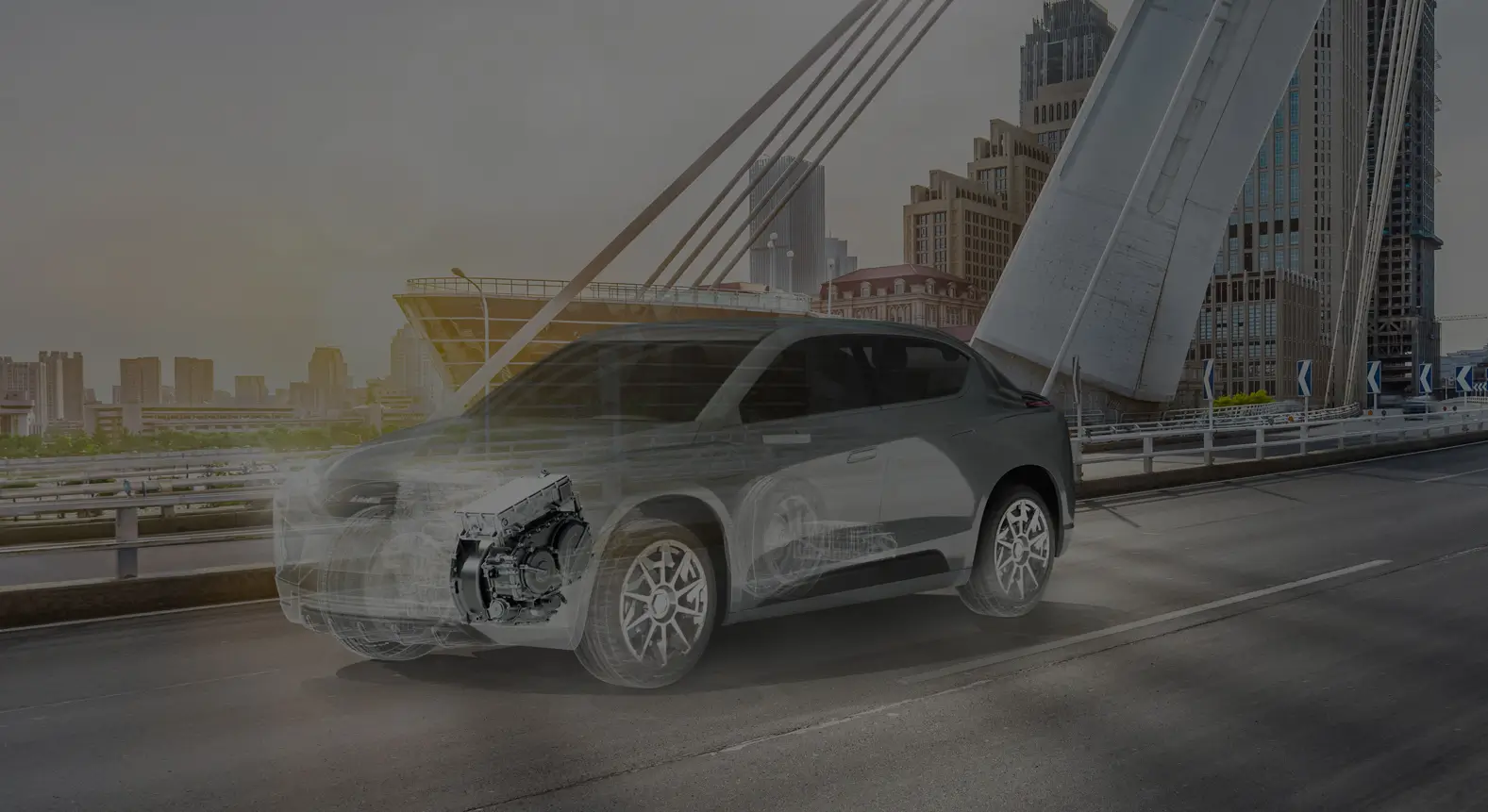 Jeep on rough terrain showing the location of the front and rear axles